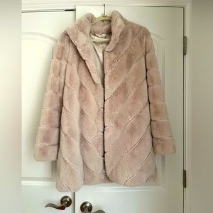 Calvin Klein faux fur coat